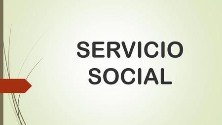 SERVICIO SOCIAL.