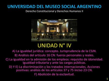 UNIVERSIDAD DEL MUSEO SOCIAL ARGENTINO