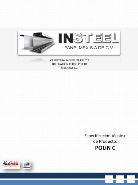 POLIN C Especificación técnica de Producto: