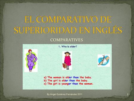 EL COMPARATIVO DE SUPERIORIDAD EN INGLÉS