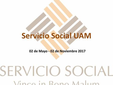 Servicio Social UAM 02 de Mayo - 02 de Noviembre 2017.