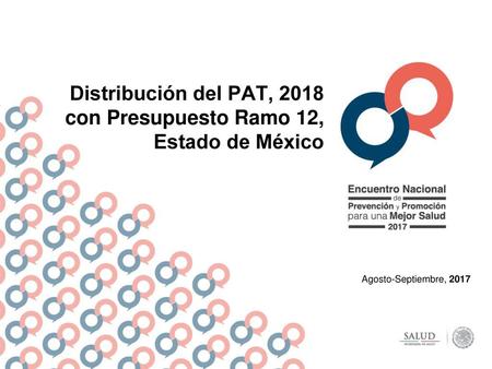 Distribución del PAT, 2018 con Presupuesto Ramo 12, Estado de México