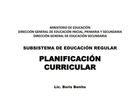 MINISTERIO DE EDUCACIÓN