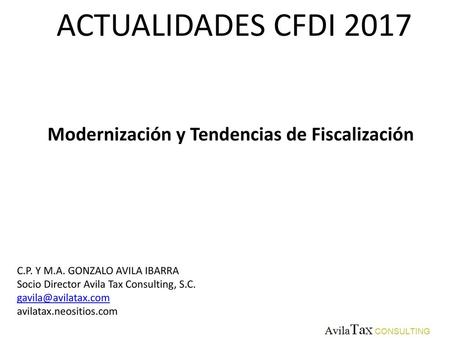 Modernización y Tendencias de Fiscalización