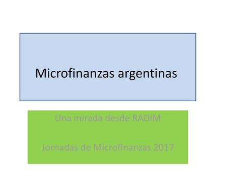 Microfinanzas argentinas