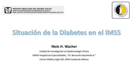 Situación de la Diabetes en el IMSS