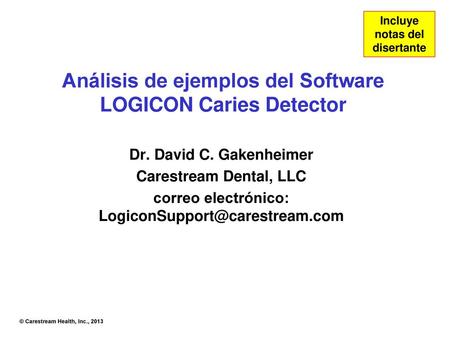 Análisis de ejemplos del Software LOGICON Caries Detector