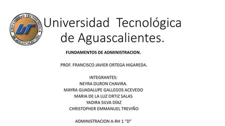 Universidad Tecnológica de Aguascalientes.