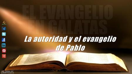 La autoridad y el evangelio de Pablo