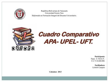 Cuadro Comparativo APA- UPEL- UFT.
