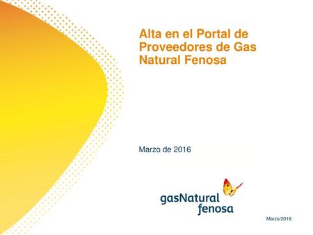 Alta en el Portal de Proveedores de Gas Natural Fenosa