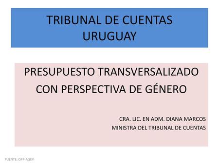 TRIBUNAL DE CUENTAS URUGUAY