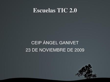 CEIP ÁNGEL GANIVET 23 DE NOVIEMBRE DE 2009