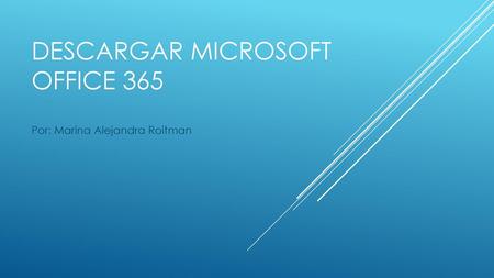 Descargar Microsoft office 365