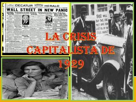 LA CRISIS CAPITALISTA DE 1929