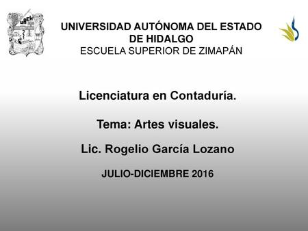 Licenciatura en Contaduría. Tema: Artes visuales.