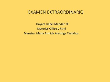 EXAMEN EXTRAORDINARIO