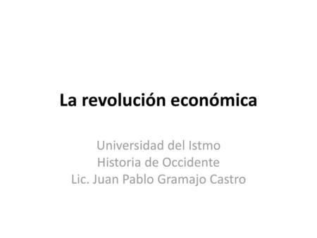 La revolución económica