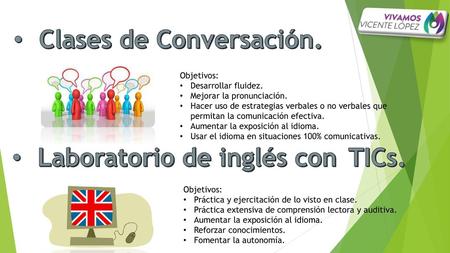 Clases de Conversación. Laboratorio de inglés con TICs.