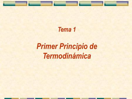 Primer Principio de Termodinámica