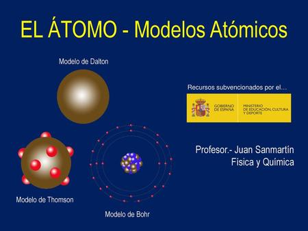 EL ÁTOMO - Modelos Atómicos