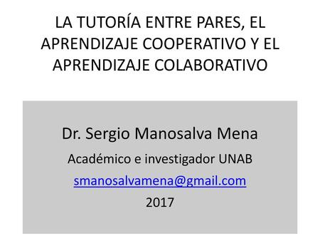 Dr. Sergio Manosalva Mena
