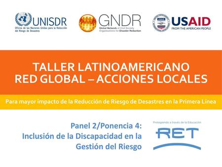 Taller Latinoamericano RED GLOBAL – ACCIONES LOCALES