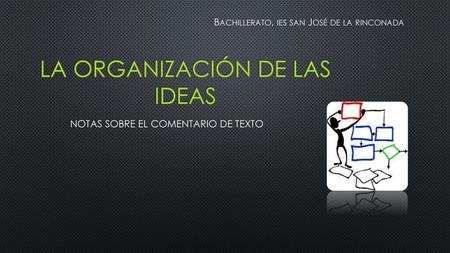 La organización de las ideas