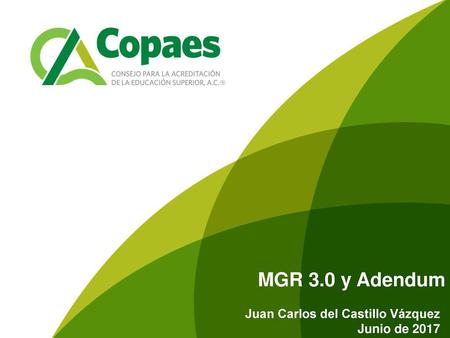 MGR 3.0 y Adendum Juan Carlos del Castillo Vázquez Junio de 2017.