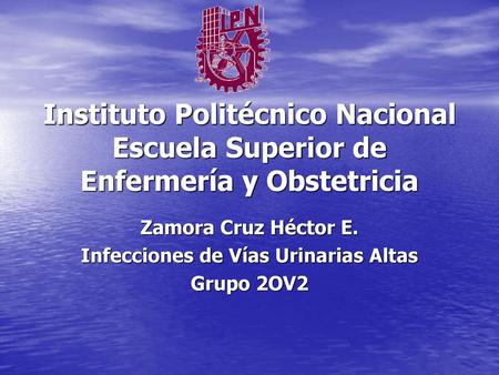 Zamora Cruz Héctor E. Infecciones de Vías Urinarias Altas Grupo 2OV2