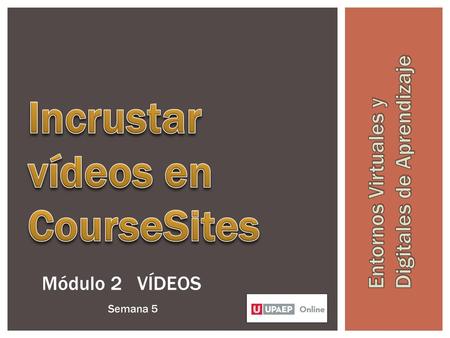 Incrustar vídeos en CourseSites