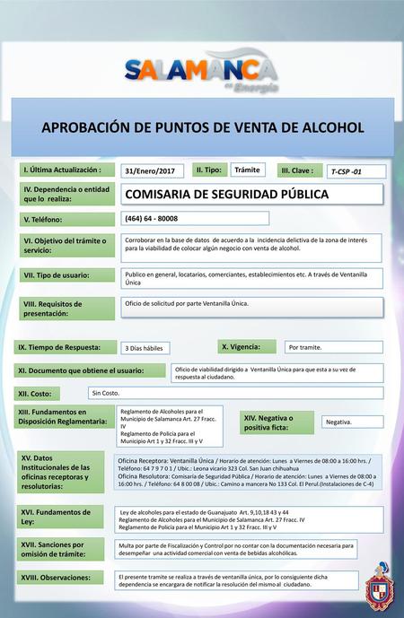 APROBACIÓN DE PUNTOS DE VENTA DE ALCOHOL