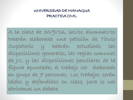 UNIVERSIDAD DE MANAGUA PRACTICA CIVIL