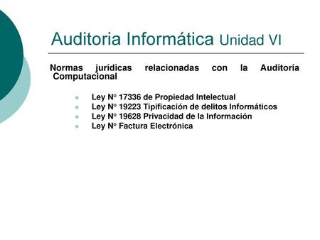 Auditoria Informática Unidad VI