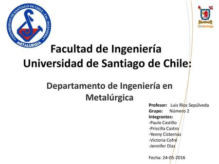 Facultad de Ingeniería Universidad de Santiago de Chile: