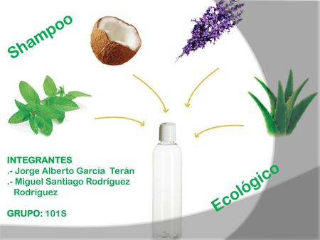 Shampoo Ecológico INTEGRANTES .- Jorge Alberto García Terán