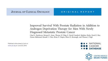 Un serie de análisis retrospectivos han reportado una mejoría en la supervivencia en pacientes con mPCA tratados con prostatectomía y radioterapia.