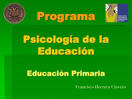 Programa Psicología de la Educación Educación Primaria