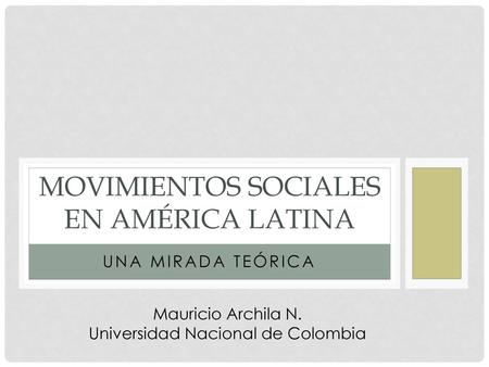 Movimientos sociales en américa latina