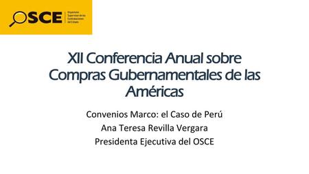 XII Conferencia Anual sobre Compras Gubernamentales de las Américas
