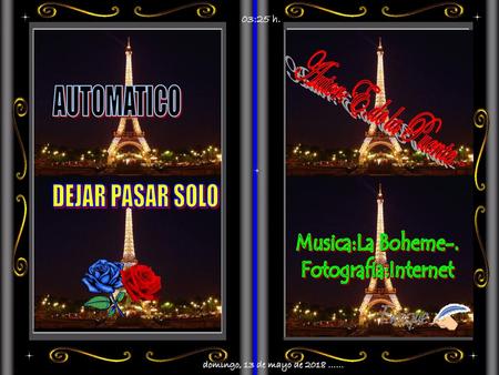 Autor:E.de la Puente.- AUTOMATICO DEJAR PASAR SOLO Musica:La Boheme-.