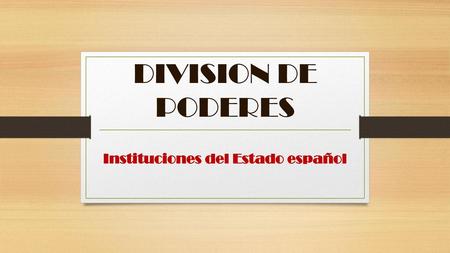 Instituciones del Estado español