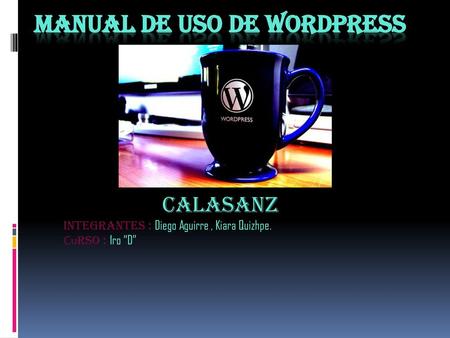 Manual de uso de wordpress