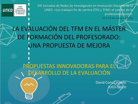 David Cons Couselo IUED-UNED