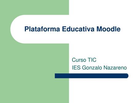 Plataforma Educativa Moodle