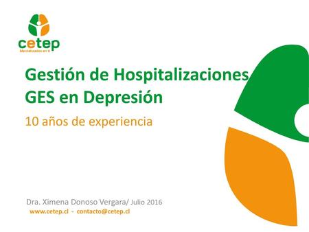 Gestión de Hospitalizaciones GES en Depresión