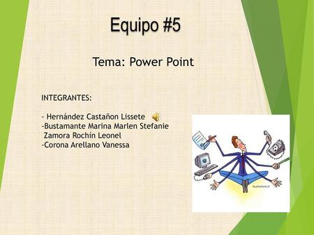 Equipo #5 Tema: Power Point INTEGRANTES: - Hernández Castañon Lissete