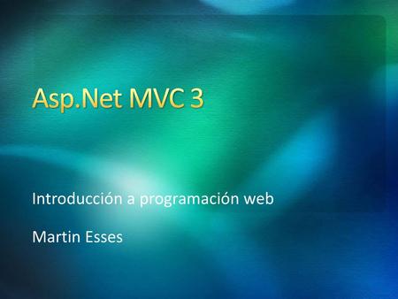 Introducción a programación web Martin Esses