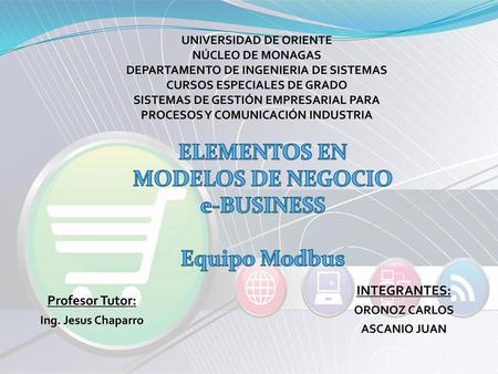 ELEMENTOS EN MODELOS DE NEGOCIO e-BUSINESS Equipo Modbus