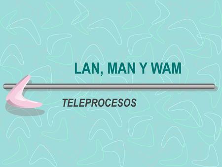 LAN, MAN Y WAM TELEPROCESOS.